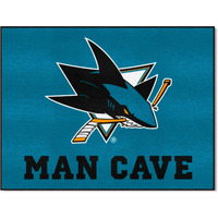 FANMATS 14481 NHL - San Jose Sharks All-Star Mat - Man Cave | Teal | 33.75"x42.5" | Shark Primary Logo
