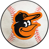 FANMATS 15173 Baltimore Orioles Baseball Shaped Accent Rug - 27in. Diameter - Cartoon Bird Primary Logo