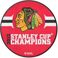 Chicago Blackhawks 2013 NHL Stanley Cup Champions Puck Rug 27" Diameter