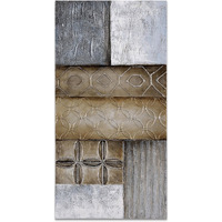 Empire Art Direct "Stacked 1" Original Textured Metallic Oil Painting by Martin Edwards, 60" x 30"
