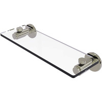 Allied Brass TR-1/16-PNI Tr 1 Tribecca Collection Inch Vanity Beveled Edges Glass Shelf, 16 Inch, Polished Nickel