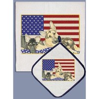 Pipsqueak Productions DP824PET German Shepherd Dish Towel and Pot Holder Set