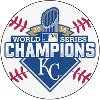 Fan Mats 18927: Kansas City Royals 2015 MLB World Series Champions Baseball Rug - 27in. Diameter