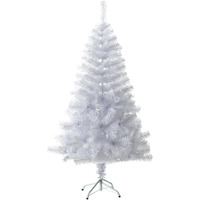 Perfect Holiday Crystal White 6.5 ft PVC Christmas Tree