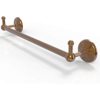 Allied Brass PMC-41-24-PEG Prestige Monte Carlo Collection 24 Inch Integrated Hooks Towel Bar, 24", Brushed Bronze