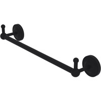 Allied Brass PR-41-18-PEG Prestige Regal Collection 18 Inch Integrated Hooks Towel Bar, 18", Matte Black