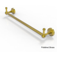 Allied Brass SG-41-30-PEG Sag Harbor Collection 30 Inch Integrated Hooks Towel Bar, 30", Polished Brass