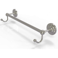 Allied Brass PQN-41-18-HK Prestige Que 18 Inch Integrated Hooks Towel Bar, 18", Satin Nickel