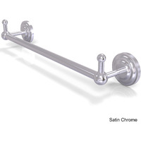 Allied Brass PQN-41-24-PEG Prestige Que 24 Inch Integrated Hooks Towel Bar, 24", Satin Chrome