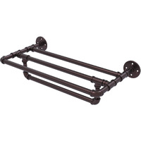 Allied Brass P-240-18-TSTB Pipeline Collection 18 Inch Wall Mounted Bar Towel Shelf, 18", Antique Bronze