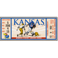FANMATS 23162 COL -Kansas Jayhawks Ticket Design Runner Rug - 30in. x 72in. | Sports Fan Area Rug, Home Decor Rug and Tailgating Mat