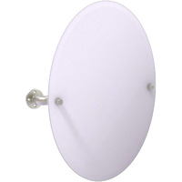 Allied Brass Pipeline Collection Frameless Oval Mounted Tilt Wall Mirror, Satin Nickel