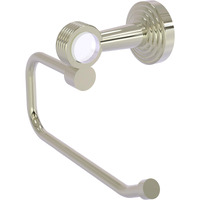 Allied Brass PB-24EG Pacific Beach Collection European Style Tissue Grooved Accents Toilet Paper Holder, Polished Nickel