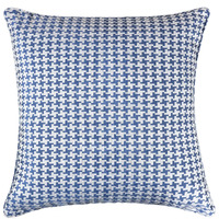 Diamond Patterned Jacquard Decorative Navy Pillow - Down alternative Filled