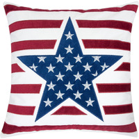 USA, Independence Day Velvet Decorative Pillow - Down alternative Filled