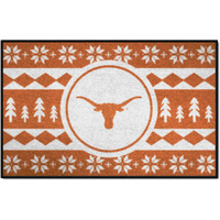 FANMATS 25853 NCAA - Texas Longhorns Holiday Sweater Starter Mat Accent Rug - 19in. x 30in. | Sports Fan Home Decor Rug and Tailgating Mat