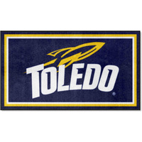 FANMATS 19789 NCAA Toledo Rockets 3ft. x 5ft. Plush Area Rug | Sports Fan Area Rug, Home Decor Rug and Tailgating Mat