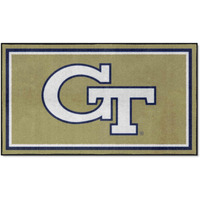 FANMATS 19743 NCAA Georgia Tech Yellow Jackets 3ft. x 5ft. Plush Area Rug | Sports Fan Area Rug, Home Decor Rug and Tailgating Mat
