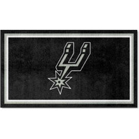 FANMATS 19853 NBA San Antonio Spurs 3ft. x 5ft. Plush Area Rug | Sports Fan Area Rug, Home Decor Rug and Tailgating Mat