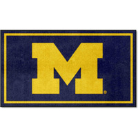 FANMATS 19776 NCAA Michigan Wolverines 3ft. x 5ft. Plush Area Rug | Sports Fan Area Rug, Home Decor Rug and Tailgating Mat