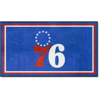 FANMATS 19849 NBA Philadelphia 76ers 3ft. x 5ft. Plush Area Rug | Sports Fan Area Rug, Home Decor Rug and Tailgating Mat