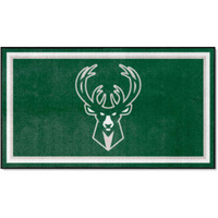 FANMATS 19843 NBA Milwaukee Bucks 3ft. x 5ft. Plush Area Rug | Sports Fan Area Rug, Home Decor Rug and Tailgating Mat