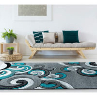 United Weavers of America Bristol Rhiannon Turquoise Area Rug, 7'10" x 10'6"