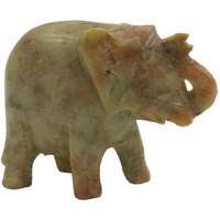 Soapstone Elephant Small Figure Ornament 2" Tall