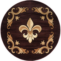 United Weavers of America Bristol Barnsley Brown Round Rug, 7'10"
