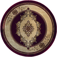 United Weavers of America Bristol Fallon Burgundy Round Rug, 7'10"