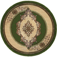 United Weavers of America Bristol Fallon Green Round Rug, 7'10"