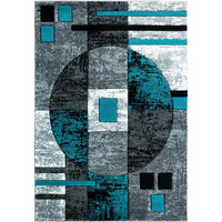 United Weavers of America Bristol Epsilon Turquoise Area Rug, 7'10" x 10'6"