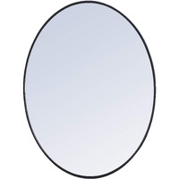 Elegant Decor Metal Frame Oval Mirror 40 inch in Black