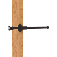 Allied Brass Carolina Crystal Collection Retractable Pullout Garment Rod, Oil Rubbed Bronze