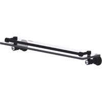 Allied Brass CC-1-22-GAL Carolina Crystal Collection 22 Inch Gallery Rail Glass Shelf, Matte Black