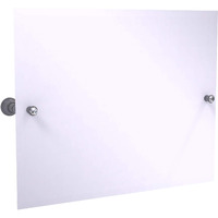 Allied Brass Carolina Crystal Collection Landscape Rectangular Tilt Beveled Edge Wall Mirror, Matte Gray