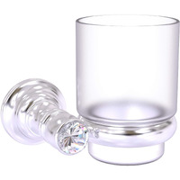 Allied Brass Carolina Crystal Collection Wall Mounted Tumbler Toothbrush Holder, Satin Chrome
