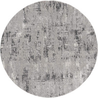 United Weavers Cascades Salish Grey Abstract Round Rug 7'10" RD