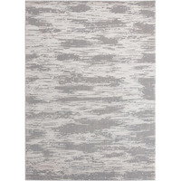 United Weavers Cascades Salish Silver Abstract Round Rug 7'10" RD