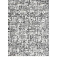 United Weavers Austin Area Rug 4540 20772 Eli Grey Lines Crosshatch 7' 10" x 10' 6" Rectangle