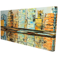 Begin Reflections of A Colorful City - Print on Canvas Edition