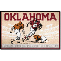 FANMATS 28113 NCAA - Oklahoma Sooners Starter Mat Accent Rug - 19in. x 30in. | Sports Fan Home Decor Rug and Tailgating Mat Ticket Stub Starter Mat