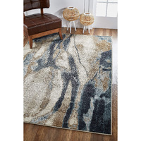 KAS Rugs Avalon Ivory/Blue Wonder Plush Accent Rug, 5'3 x 7'7