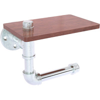 Allied Brass Pipeline Collection Toilet Paper Holder with Wood Shelf