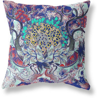 Amrita Sen Vase Sunflower Matches Broadcloth Indoor Outdoor Blown and Closed Pillow Electric Blue Aqua