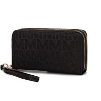 MKF Collection by Mia K. MKF-PU7770CH Lisbette Embossed M Signature Wallet, Chocolate