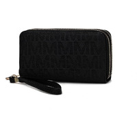MKF Collection by Mia K. MKF-PU7770BK Lisbette Embossed M Signature Wallet, Black