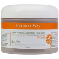 Natural Way Hard Wax: Face & Body Waxing | Orange Formula Microwaveable - 8oz