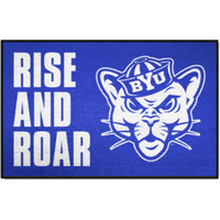 FANMATS 33395 NCAA - Brigham Young University Starter Mat Accent Rug - 19in. x 30in. Slogan Starter Mat| Sports Fan Home Decor Rug and Tailgating Mat