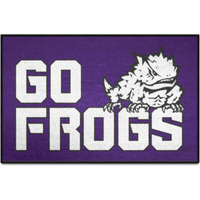 FANMATS 33421 NCAA - Texas Christian University Starter Mat Accent Rug - 19in. x 30in. Slogan Starter Mat| Sports Fan Home Decor Rug and Tailgating Mat